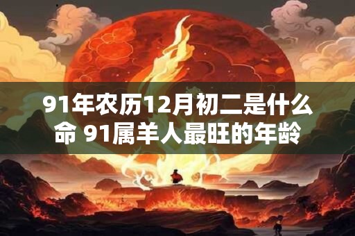 91年农历12月初二是什么命 91属羊人最旺的年龄