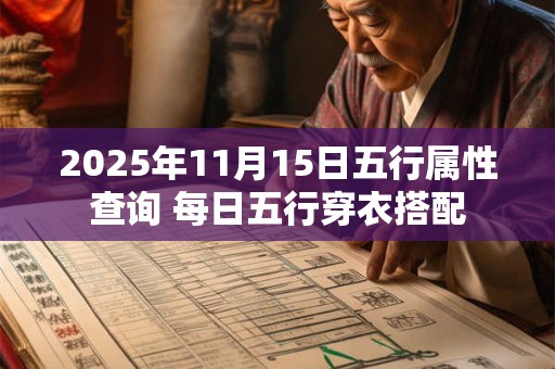 2025年11月15日五行属性查询 每日五行穿衣搭配