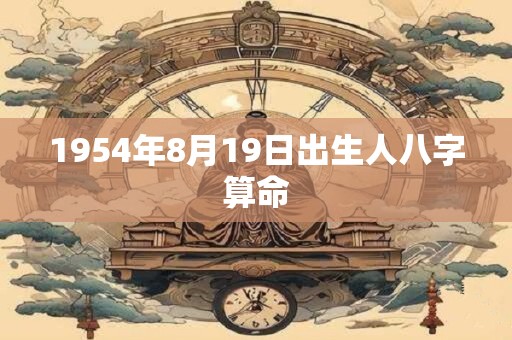 1954年8月19日出生人八字算命 1954年8月19日出生人八字算命