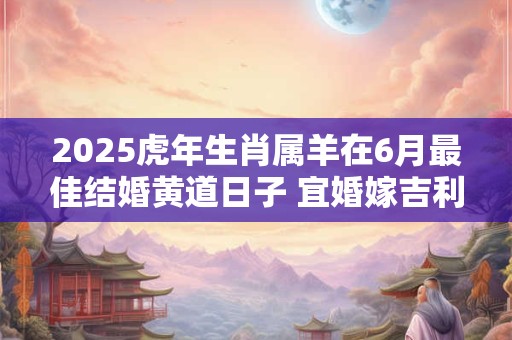 2025虎年生肖属羊在6月最佳结婚黄道日子 宜婚嫁吉利日子