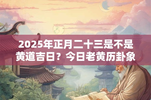 2025年正月二十三是不是黄道吉日？今日老黄历卦象