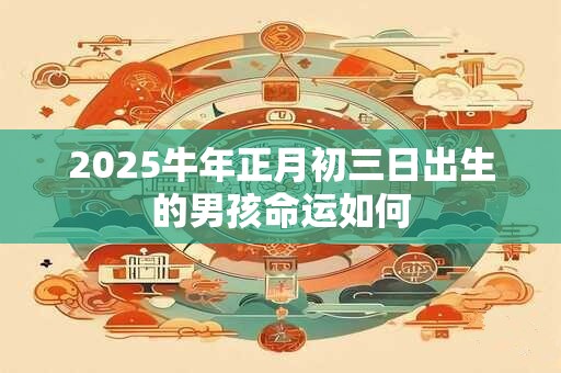2025牛年正月初三日出生的男孩命运如何