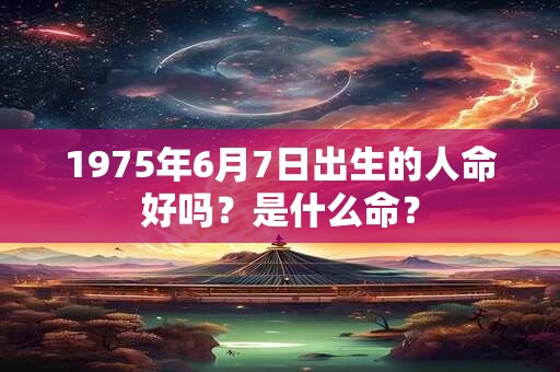1975年6月7日出生的人命好吗?是什么命? 1975年6月7日出生的人命好吗?是什么命?