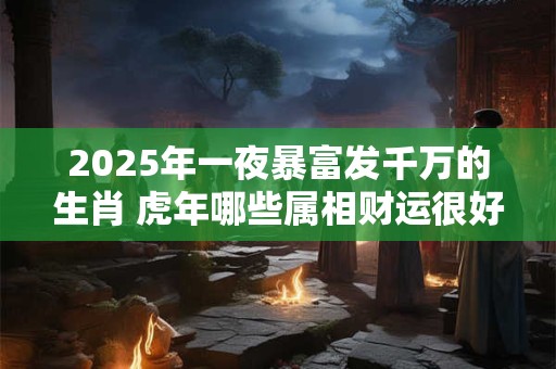 2026年一夜暴富发千万的生肖 虎年哪些属相财运很好 2026年一夜暴富发千万的生肖 虎年哪些属相财运很好