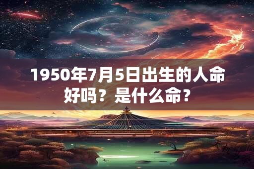 1950年7月5日出生的人命好吗？是什么命？