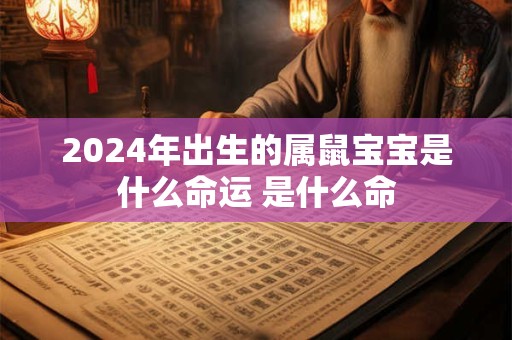 2024年出生的属鼠宝宝是什么命运 是什么命