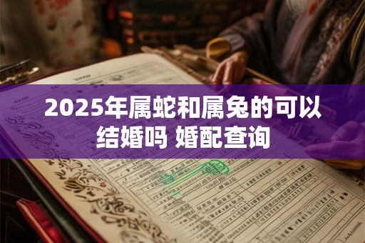 2025年属蛇和属兔的可以结婚吗 婚配查询