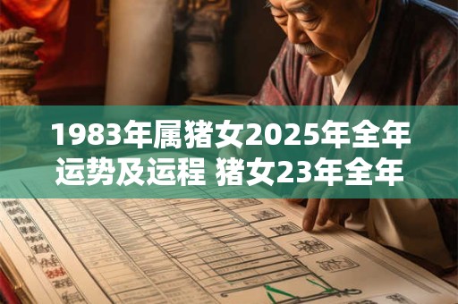 1983年属猪女2025年全年运势及运程 猪女23年全年运势如何