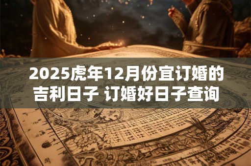 2025虎年12月份宜订婚的吉利日子 订婚好日子查询