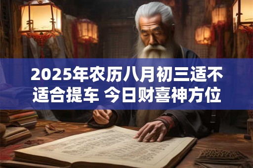 2025年农历八月初三适不适合提车 今日财喜神方位