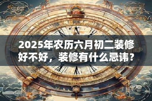 2025年农历六月初二装修好不好，装修有什么忌讳？