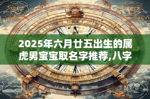 2025年六月廿五出生的属虎男宝宝取名字推荐,八字测算