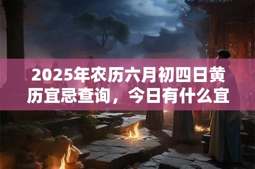 2026年农历六月初四日黄历宜忌查询，今日有什么宜忌