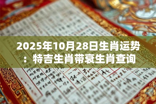2025年10月28日生肖运势:特吉生肖带衰生肖查询 2025年10月28日生肖运势:特吉生肖带衰生肖查询