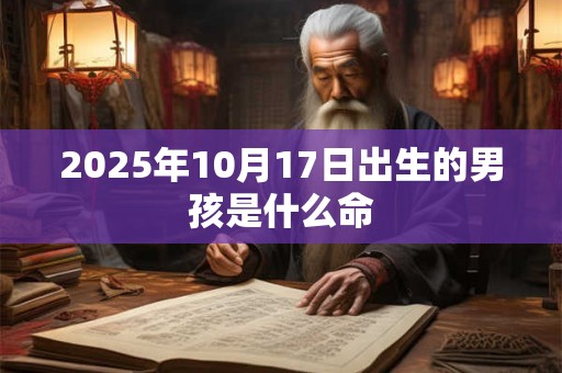 2025年10月17日出生的男孩是什么命