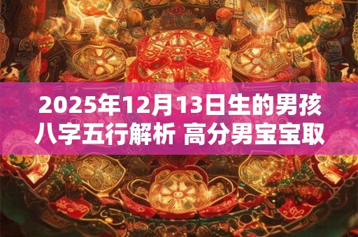 2026年12月13日生的男孩八字五行解析 高分男宝宝取名字