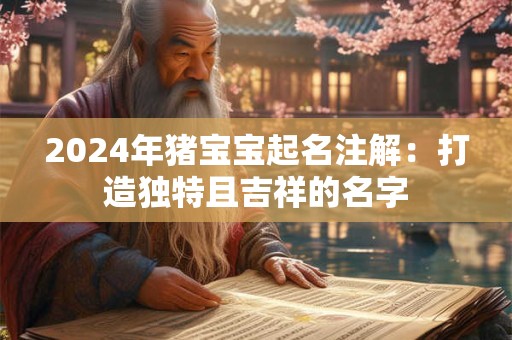 2024年猪宝宝起名注解：打造独特且吉祥的名字