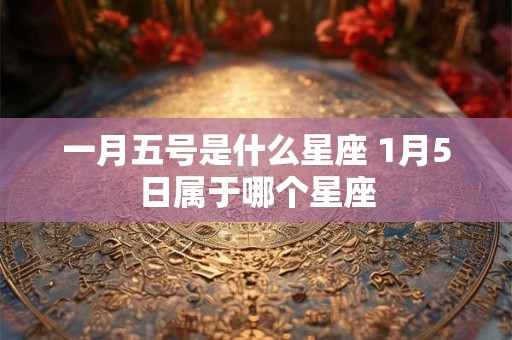一月五号是什么星座 1月5日属于哪个星座