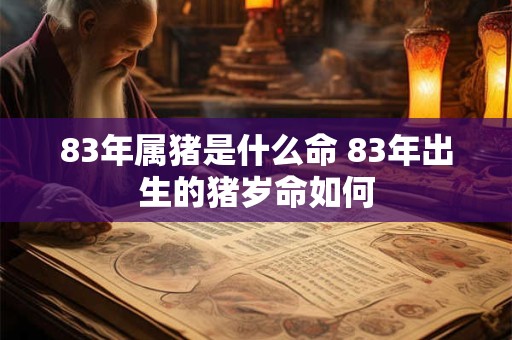 83年属猪是什么命 83年出生的猪岁命如何