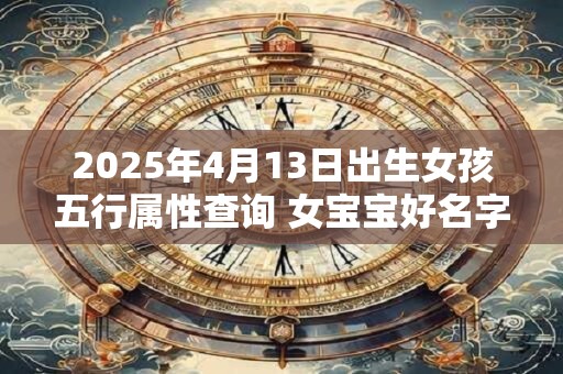 2025年4月13日出生女孩五行属性查询 女宝宝好名字合集