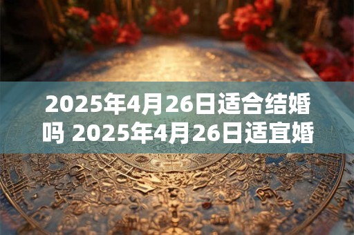 2025年4月26日适合结婚吗 2025年4月26日适宜婚嫁吗