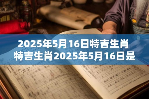 2025年5月16日特吉生肖 特吉生肖2025年5月16日是什么