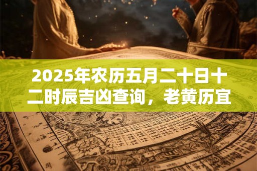 2025年农历五月二十日十二时辰吉凶查询，老黄历宜忌详解