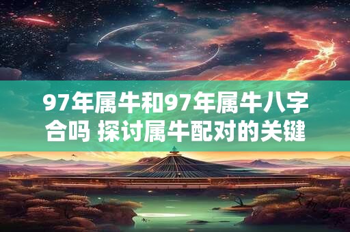 97年属牛和97年属牛八字合吗 探讨属牛配对的关键因素 97年属牛和97年属牛八字合吗 探讨属牛配对的关键因素