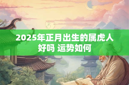 2025年正月出生的属虎人好吗 运势如何