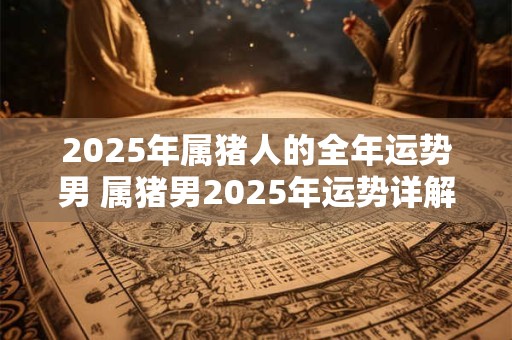 2025年属猪人的全年运势男 属猪男2025年运势详解