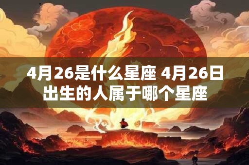 4月26是什么星座 4月26日出生的人属于哪个星座