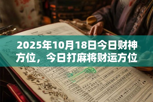 2025年10月18日今日财神方位，今日打麻将财运方位一览表