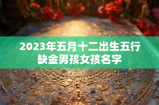 2023年五月十二出生五行缺金男孩女孩名字