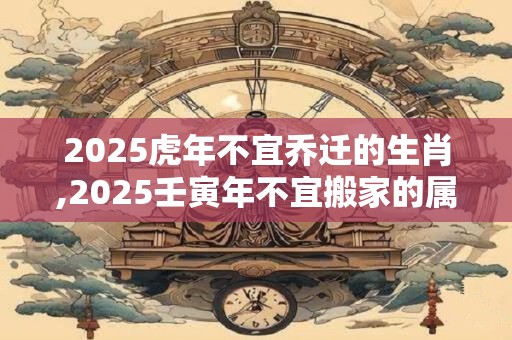 2025虎年不宜乔迁的生肖,2025壬寅年不宜搬家的属相