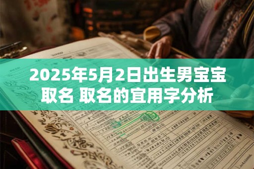 2025年5月2日出生男宝宝取名 取名的宜用字分析