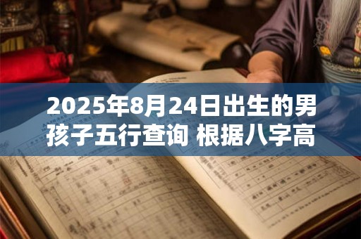 2025年8月24日出生的男孩子五行查询 根据八字高分起名