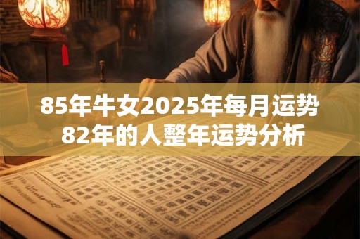 85年牛女2026年每月运势 82年的人整年运势分析