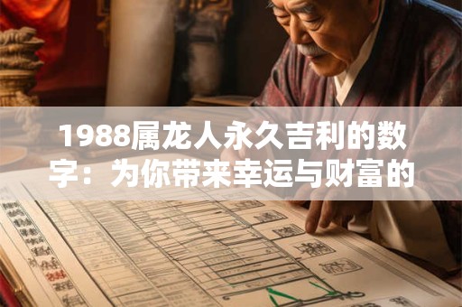 1988属龙人永久吉利的数字：为你带来幸运与财富的手机号