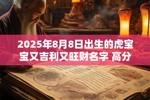 2025年8月8日出生的虎宝宝又吉利又旺财名字 高分名字怎么起 2025年8月8日出生的虎宝宝又吉利又旺财名字 高分名字怎么起
