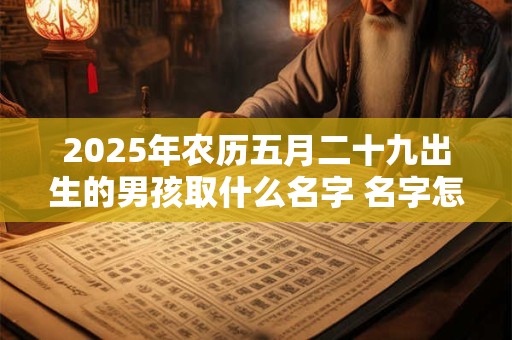 2025年农历五月二十九出生的男孩取什么名字 名字怎么取好