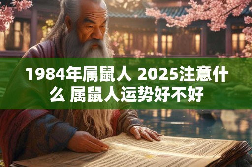 1984年属鼠人 2025注意什么 属鼠人运势好不好 1984年属鼠人 2025注意什么 属鼠人运势好不好
