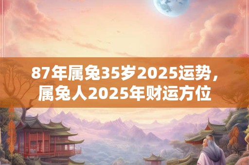 87年属兔35岁2025运势，属兔人2025年财运方位