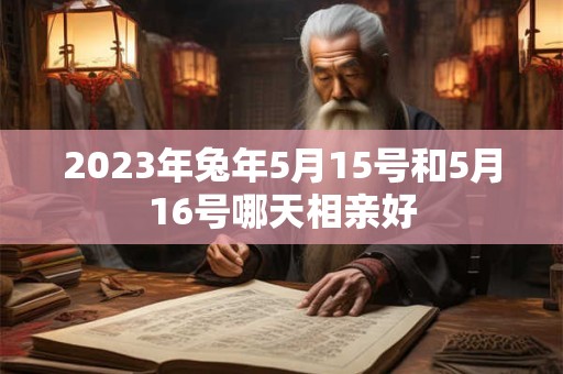 2023年兔年5月15号和5月16号哪天相亲好