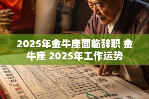 2025年金牛座面临辞职 金牛座 2025年工作运势