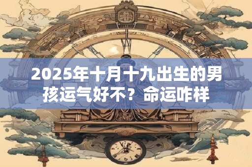 2025年十月十九出生的男孩运气好不？命运咋样