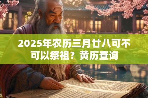 2025年农历三月廿八可不可以祭祖？黄历查询