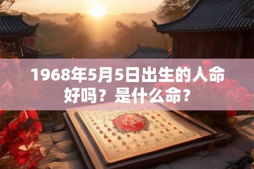 1968年5月5日出生的人命好吗？是什么命？