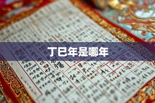 丁巳年是哪年