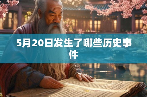 5月20日发生了哪些历史事件 5月20日发生了哪些历史事件