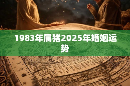 1983年属猪2025年婚姻运势 1983年属猪2025年婚姻运势